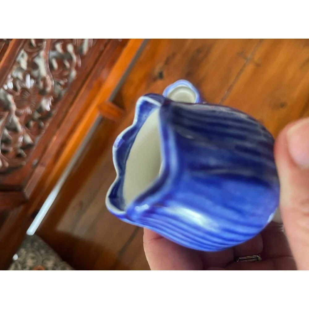 Vintage Delft Blue White Holland Tulip candlesticks